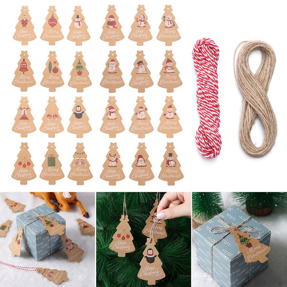 JONYE Set 120 Thẻ Giấy Hình Ông Già Noel Trang Trí Giáng Sinh