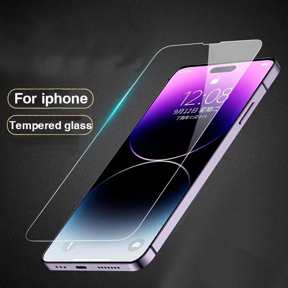 Kính cường lực bảo vệ màn hình điện thoại thích hợp cho iPhone 15 14 13 12 11 Pro Max 13 Mini XS X XR