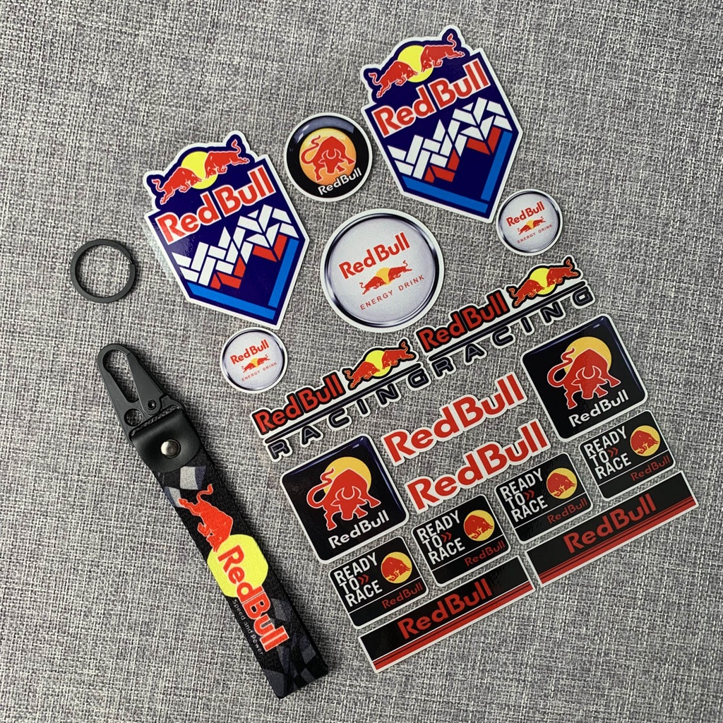 Redbull Đề Can Vinyl Da Dán Xe Hơi / Mũ Bảo Hiểm Xe Máy F1 Phản Quang MotoGP Red Bull Chống Thấm Nước