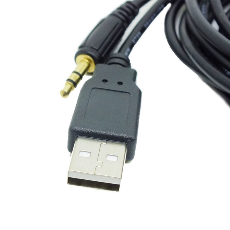 Dây cáp nối dài AUX cổng USB và 3.5mm dài 1.5m cho bảng điều khiển xe hơi