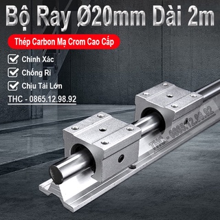 Thanh ray trượt tròn có đế sbr20 chống rỉ trượt trơn êm dễ lắp đặt