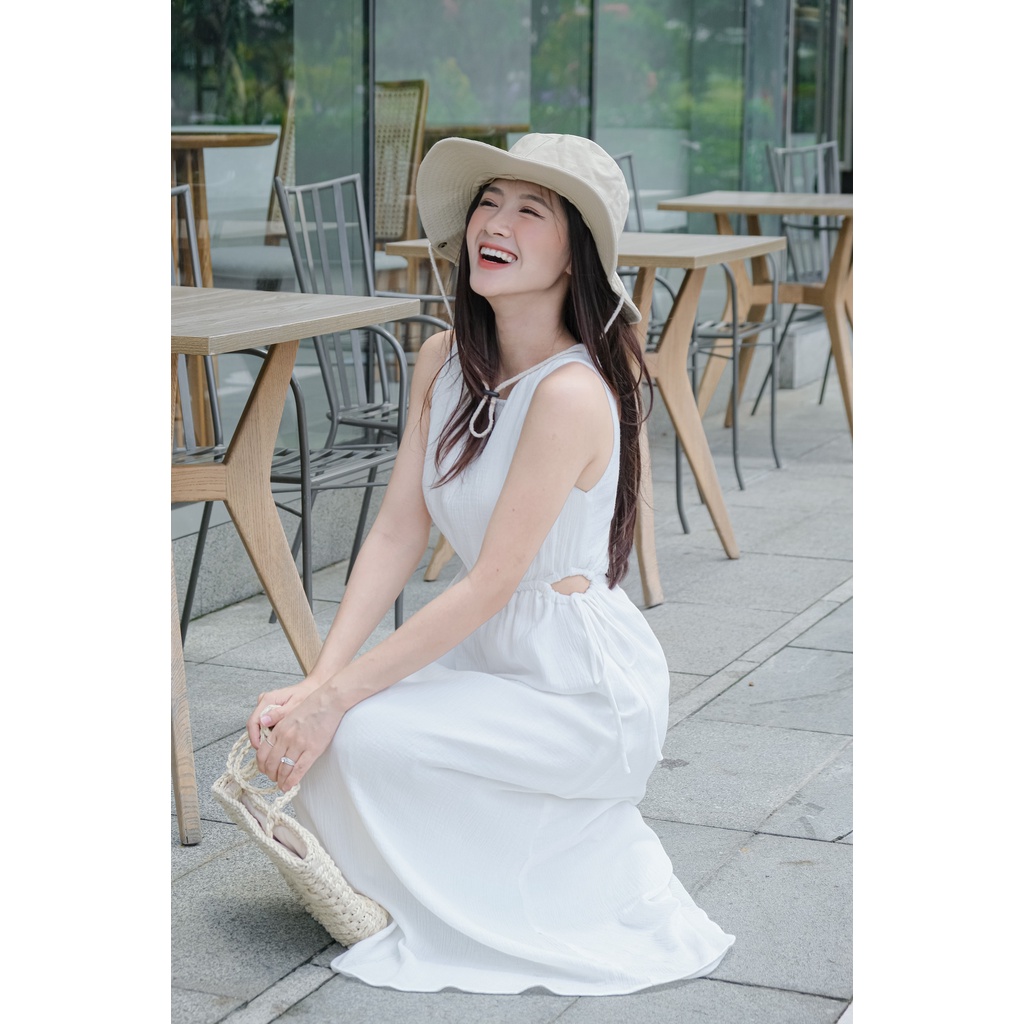 Đầm VANNA- đầm dài cut out eo lưng