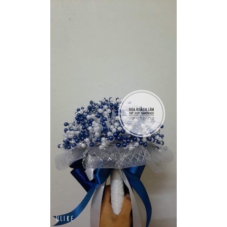 Hoa cưới cô dâu - Hoa hạt cườm - nguyên liệu và thành phẩm