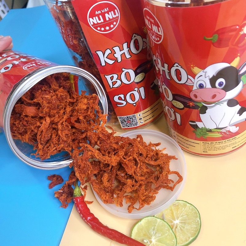Bò khô sợi hũ 300gr thơm ngon đạt chuẩn an toàn VSTP - Ăn vặt NUNU Hà Nội | BigBuy360 - bigbuy360.vn