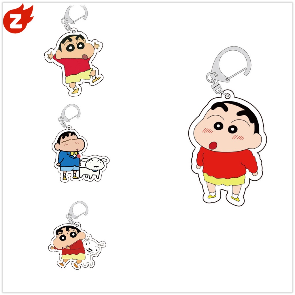 1 Móc Khóa Hình Cậu Bé Bút Chì Shin-chan Bằng Acrylic