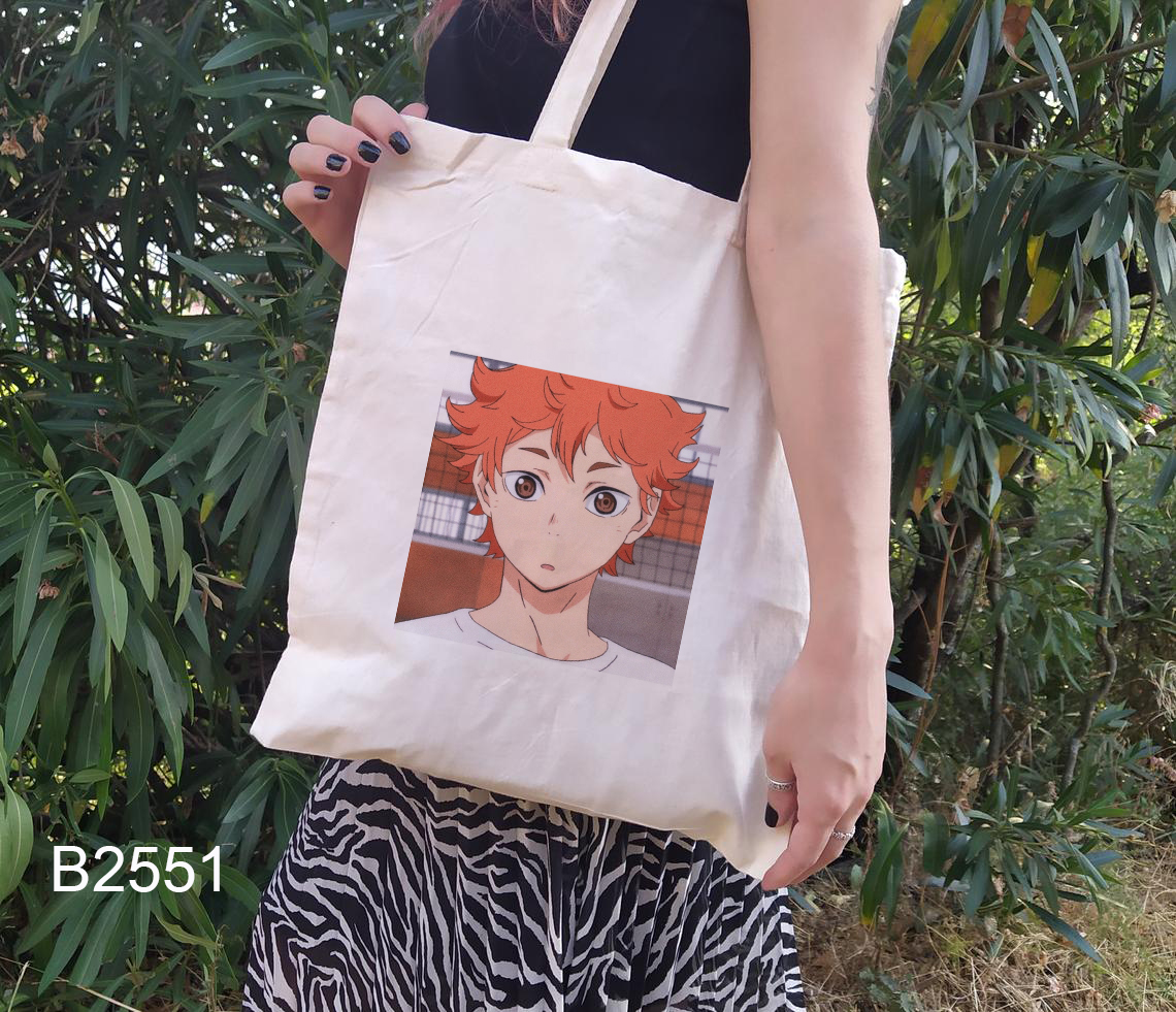 Haikyuu!! Japan Anime Bags Shoulder Bags Harajuku Canvs Totes Cute Handbag Large Capacity