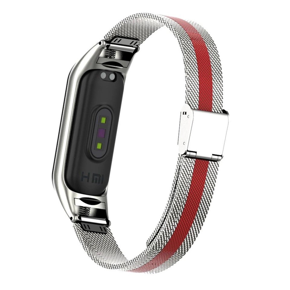 DÂY ĐEO MIBAND 4 KIM LOẠI THÉP THAY THẾ DÂY ĐEO VÒNG ĐEO TAY XIAOMI MIBAND 4 3