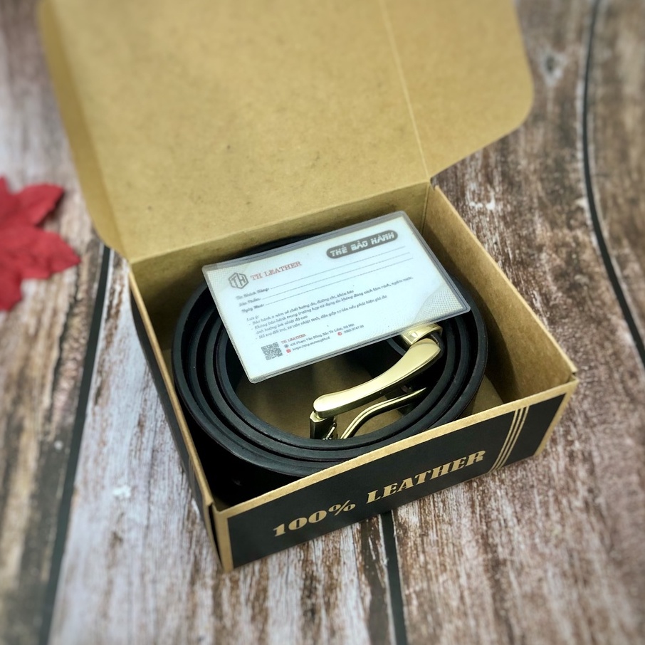 Thắt Lưng Nam Da Bò Nguyên Tấm Siêu Mềm, Dây Lưng Da Nam Loại 1 Khóa Kim Đồng Nguyên Khối, Dây Nịt Nam  - BH 24