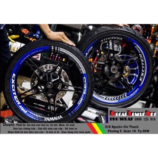 [Trọn bộ] Tem trùm bánh mâm trước sau Exciter 150 (liên hệ xem thêm mẫu)