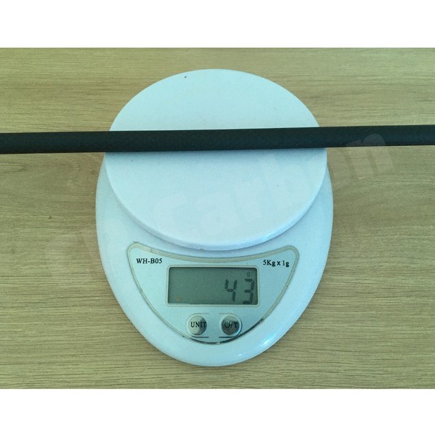 Ống Carbon 3K rỗng dài 1 mét đường kính ngoài 10mm, đường kính trong 8mm