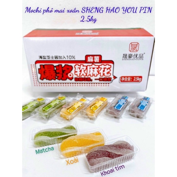 Bánh mochi xoắn trà xanh/ khoai môn