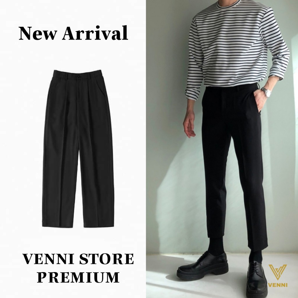 Quần baggy nam Quần Tây Nam phong cách Hàn Quốc ống suông thoải mái mặc siêu dễ chịu - QBY015 VENNI | BigBuy360 - bigbuy360.vn