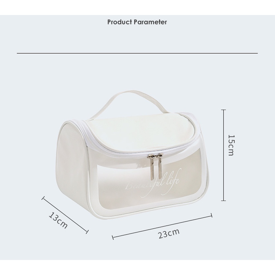 Túi Đựng Mỹ Phẩm Trong Suốt Chống Thấm Nước Cao Cấp Tiện Lợi Dễ Sử Dụng Khi Đi Du Lịch