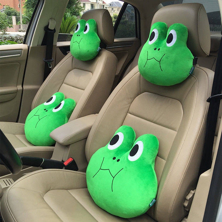 Gối tựa đầu/ tựa lưng hình hoạt hình dùng trên xe hơi tiện lợi