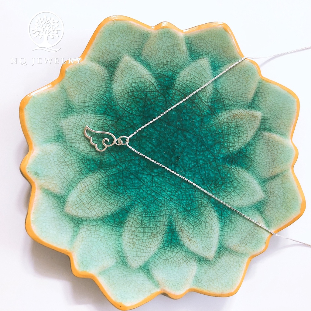 Dây chuyền bạc mặt cánh thiên thần treo - NQ Jewelry