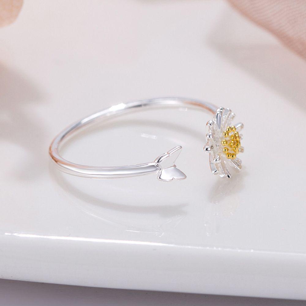 Nhẫn Hở Hình Hoa Cúc May Mắn Thời Trang