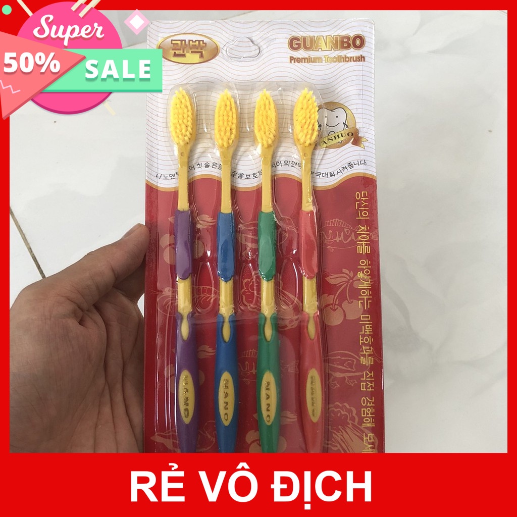 [5❤️][FREESHIP] COMBO 4 BÀN CHẢI NHẬT BẢN - GUANBO [HCM]