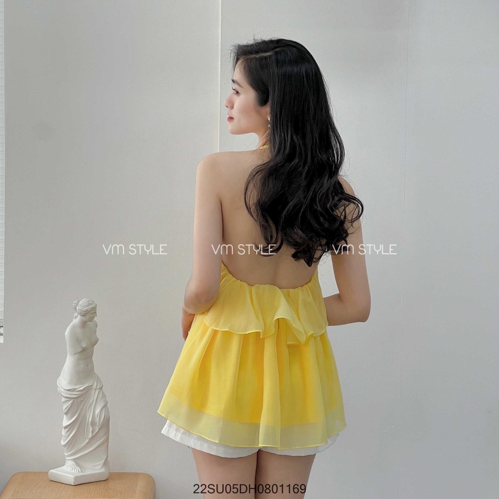 Áo yếm 2 tầng nhún cổ ulzzang thời trang VM STYLE 030277_ 22SU05DH0801