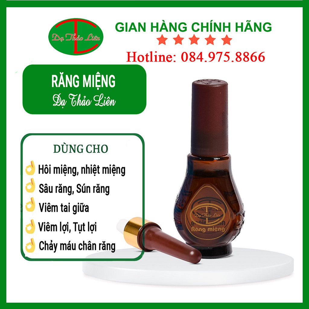 CHÍNH HÃNG - TINH DẦU RĂNG MIỆNG DẠ THẢO LIÊN (lọ 20 ml) - Giảm Sâu Răng Hôi Miệng