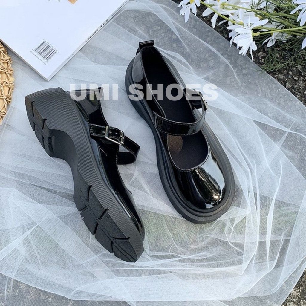 [CÓ SẮN] Giày oxford lolita vintage 2 quai cài đơn giản màu nâu/đen cá tính trẻ trung mới xinh đẹp rẻ đế bằng hot