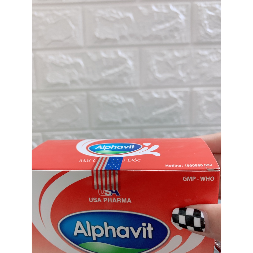 (CHÍNH HÃNG)Alphavit mát gan thanh nhiệt giải độc hộp 20 ống