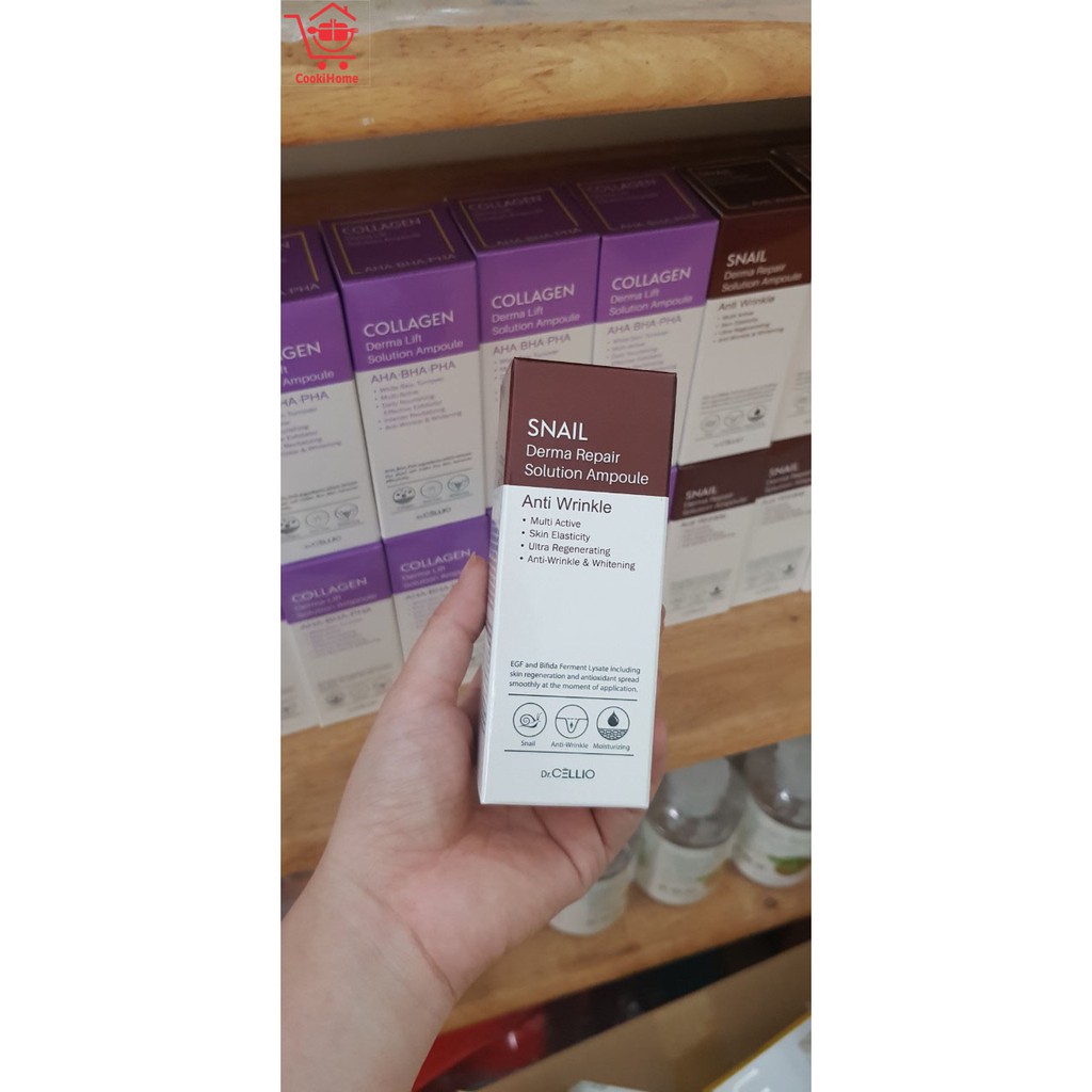 Serum Tinh chất Ốc sên, Hyaluron, Collagen - CELLIO  Tẩy tế bào chết, dưỡng trắng, dưỡng ẩm, tái tạo da