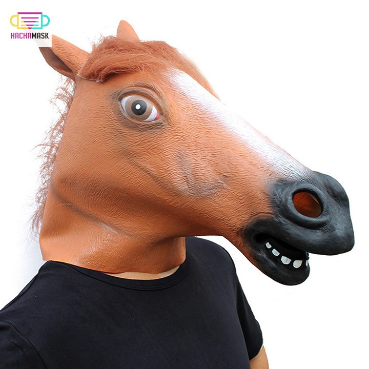 Mặt Nạ Đầu Ngựa Nâu - Horse Head Mask Chuẩn Điện Ảnh Hollywood
