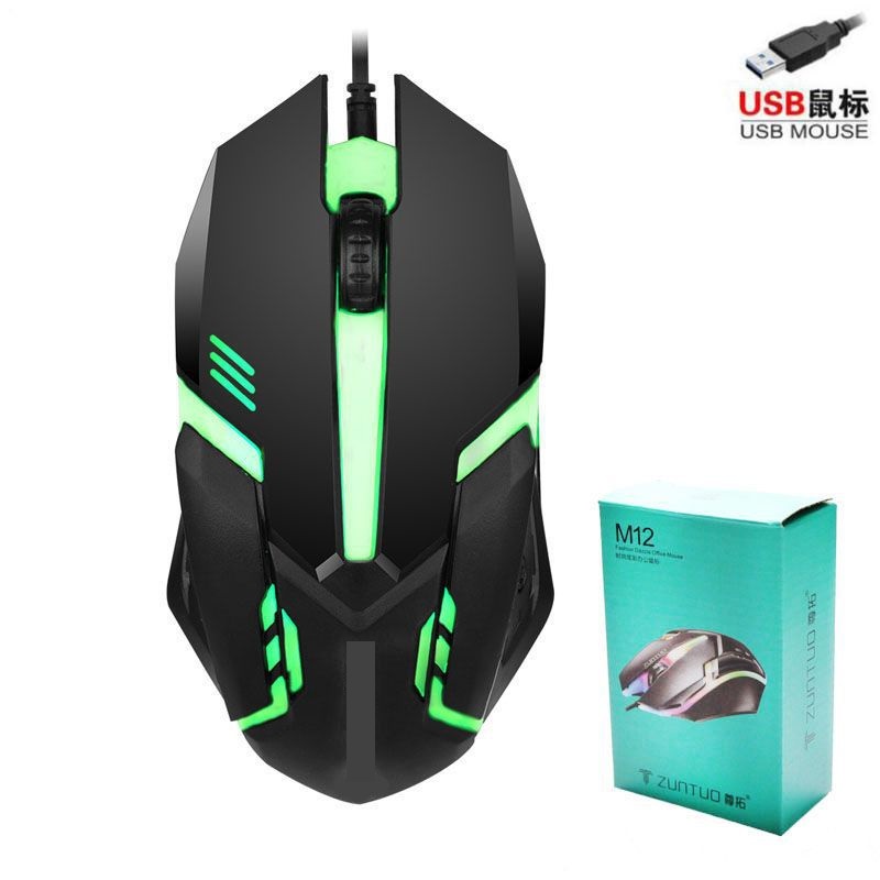 Combo Bộ Bàn Phím Gaming có dây Kèm Chuột Máy Tính Có LED 7 Màu Ấn Tượng