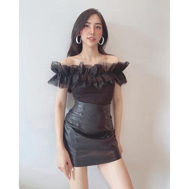 ANU851 - ÁO THUN TRỄ VAI PHỐI REN BÈO