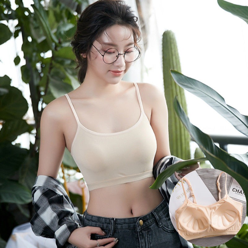 Áo lót quấn lụa băng mùa hè cho nữ sinh Học trung cơ sở Hàn Quốc sexy lưng đẹp Zou Light Camisole