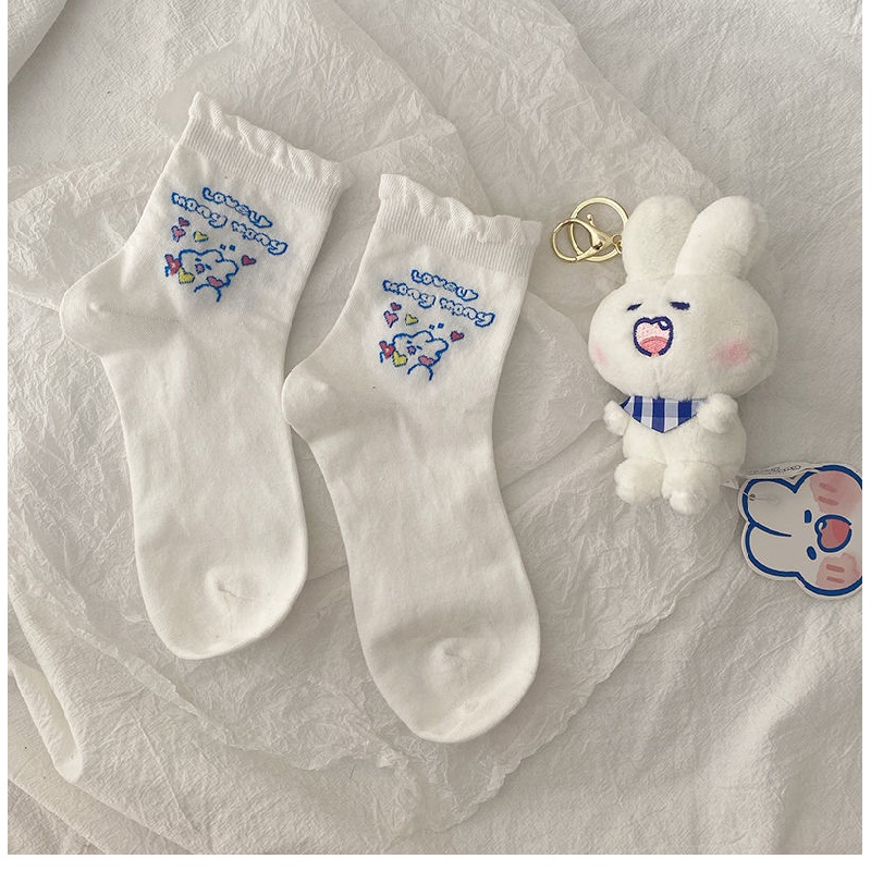 Vớ Thể Thao Mềm Mại In Họa Tiết Hoạt Hình Dễ Thương Phong Cách Nhật Bản Cho Nữ