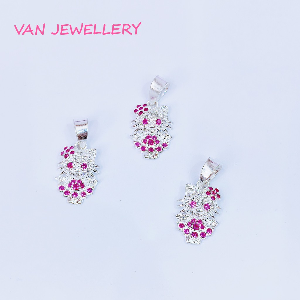 Mặt dây chuyền bạc hình mèo kitty bạc ta_Van jw