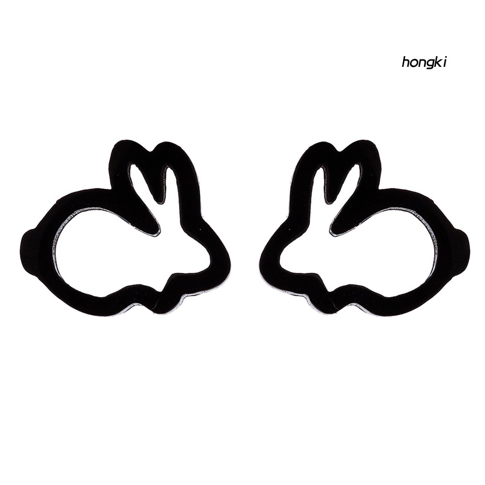 Khuyên tai hình thỏ rỗng thời trang dễ thương cho nữ