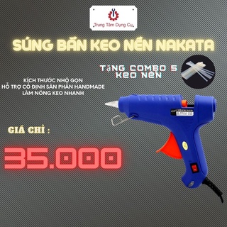 Súng bắn keo silicon 20w - tặng 5 keo nến 25cm