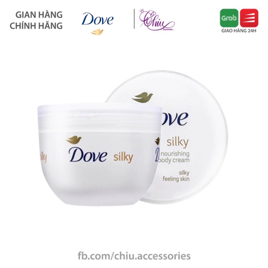 Kem dưỡng ẩm toàn thân Dove Silky Nourishing Body Cream - silky feeling skin 300ml