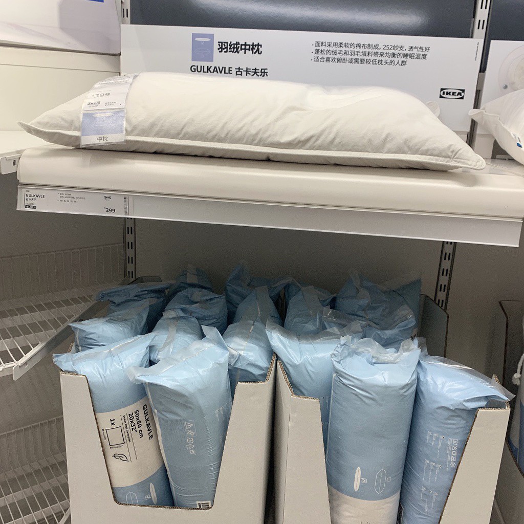 Gối lông vũ ikea nhập khẩu 50x70 gối đầu, ruột gối nằm lông vũ cao cấp chuẩn khách sạn - Otama Bedding