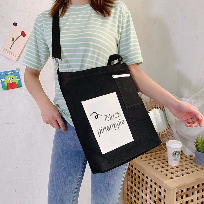 Túi Xách Canvas Thiết Kế Mới Kiểu Dáng Đơn Giản Thời Trang