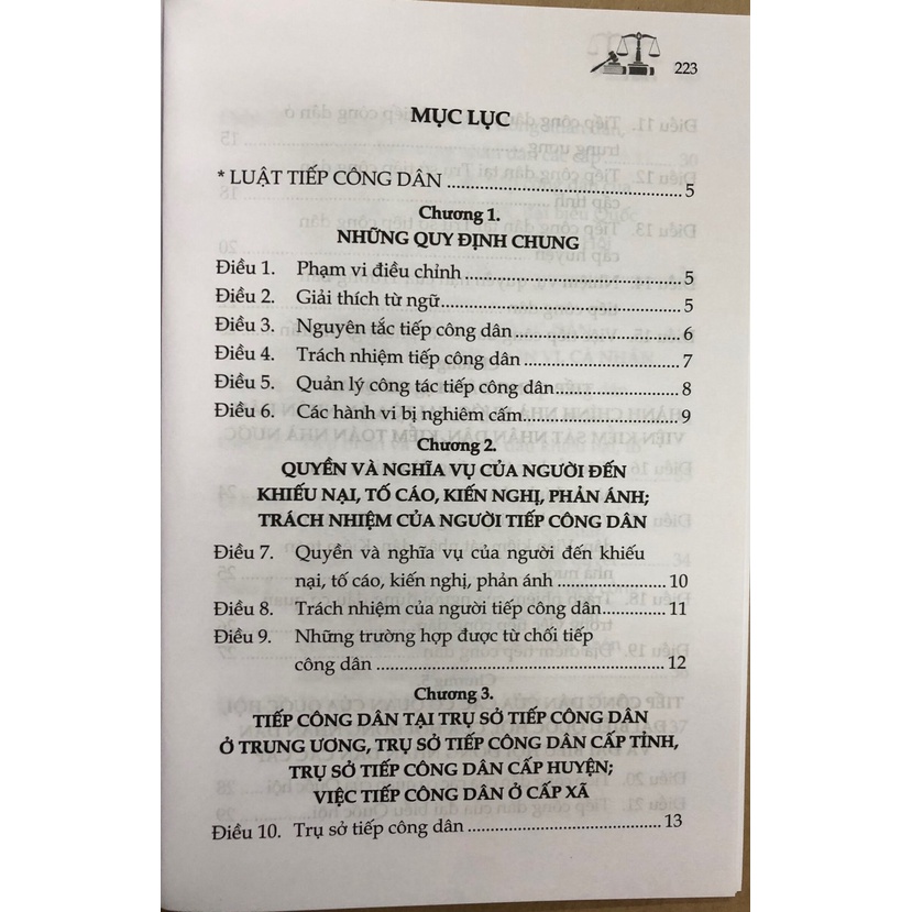 Sách Luật tiếp công dân và Văn bản hướng dẫn thi hành
