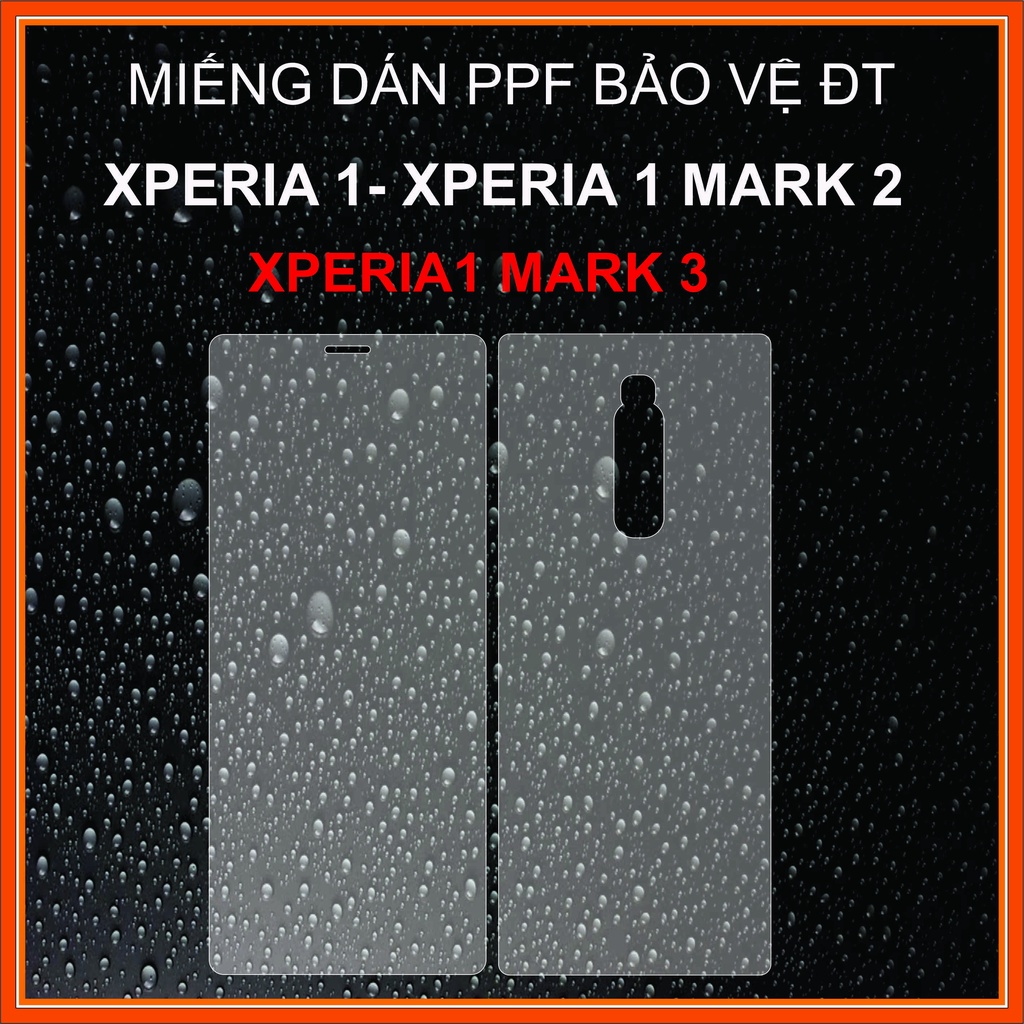 Dán Ppf Sony Xperia 1 / Xperia1 mark 2 / Xperia1 mark 3 bảo vệ màn hình , chống bám vân tay