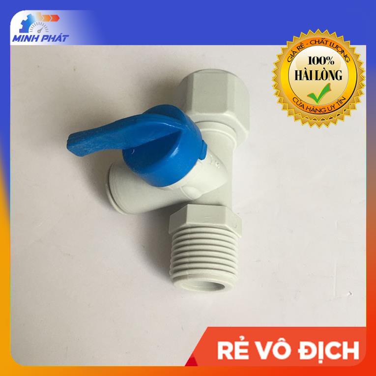 [HOT] Khẩu khoá nước van chia ống nước T ngã ba bằng nhựa 10mm