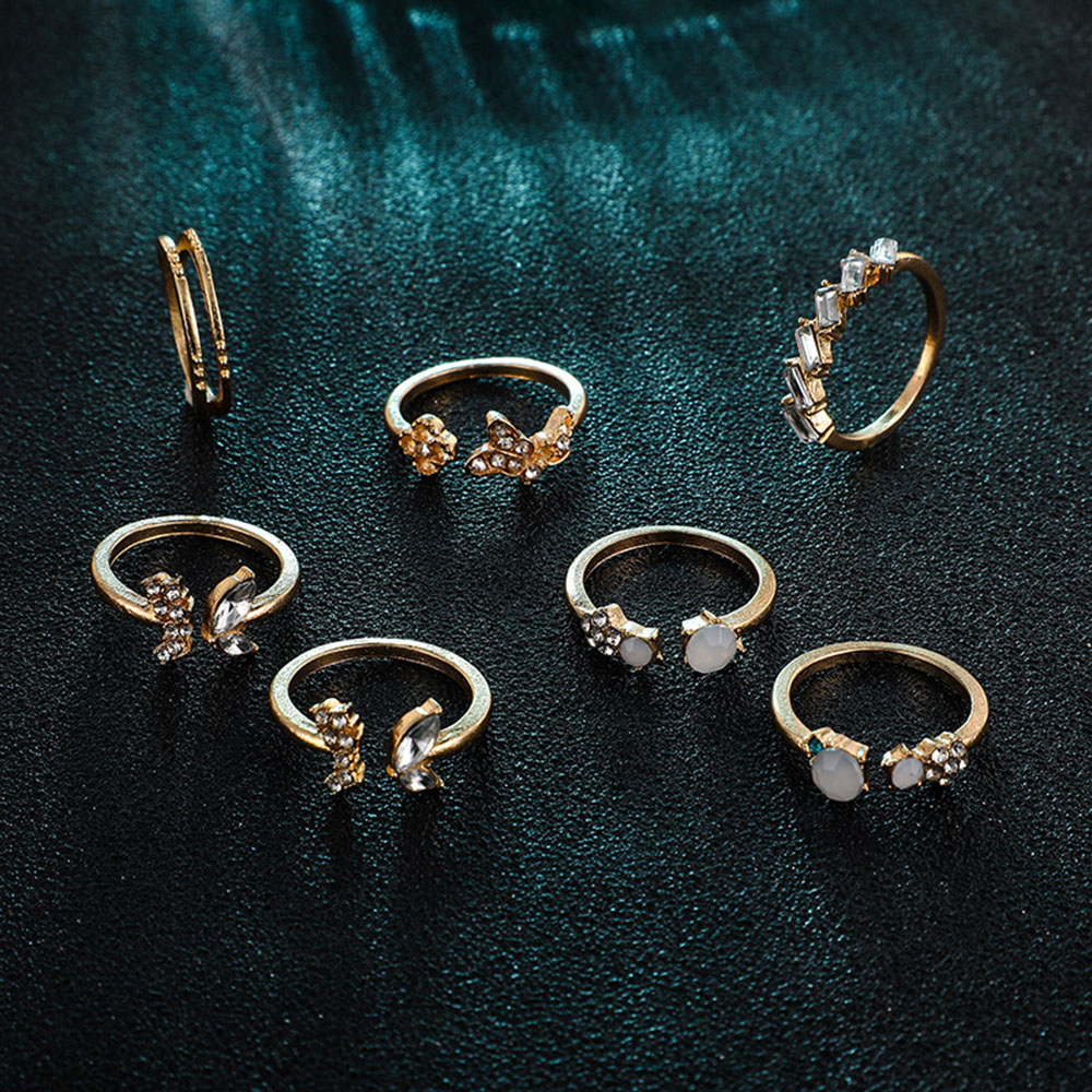 Set 7 Nhẫn Đeo Khớp Ngón Tay Phong Cách Boho Dành Cho Nữ