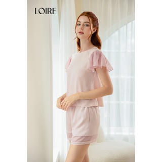 Bộ Đồ Ngủ Cộc Basic Phối Tay Voan Loirechic BDN45