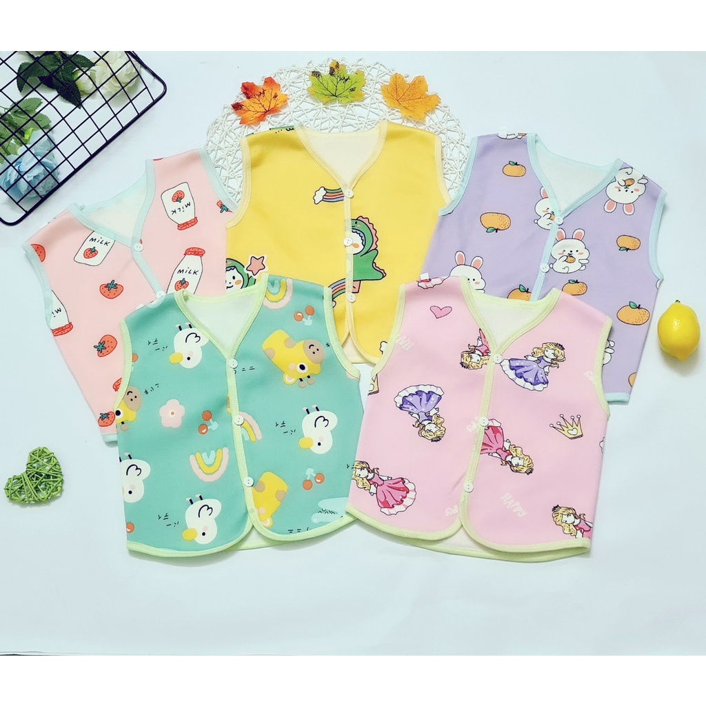 HÀNG LOẠI 1 - Áo gile nỉ lông chất cực đẹp cho bé từ 3-14kg