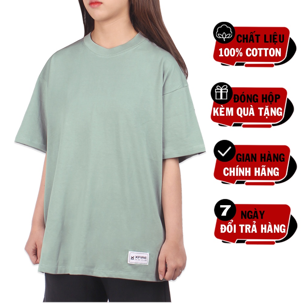 Áo Phông Thun Nam Nữ Trơn  Chất Liệu Vải Cotton 2 Chiều Trơn Không In Mineral Green Local Brand By Xfire AT-BLCOT-GR322