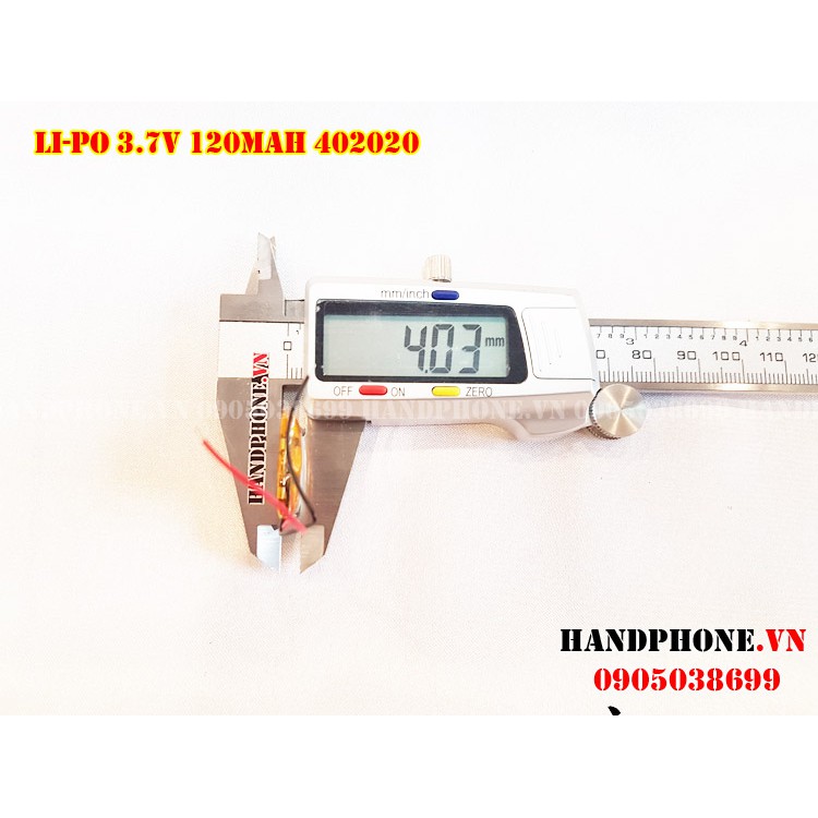 Pin Li-Po 3.7V 402020 110 / 120mAh (Lithium Polyme)