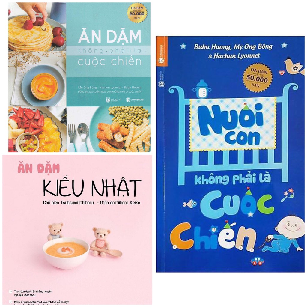 Sách - Combo Ăn Dặm Không Phải Cuộc Chiến + Ăn Dặm Kiểu Nhật  + Nuôi Con Không Phải Cuộc Chiến