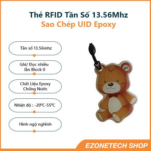 Thẻ Từ Ghi Đọc Nhiều Lần Tần Số 13,56Mhz Dạng Móc Khóa Epoxy Chống Nước Hình Ngộ Nghĩnh- EZoneTech