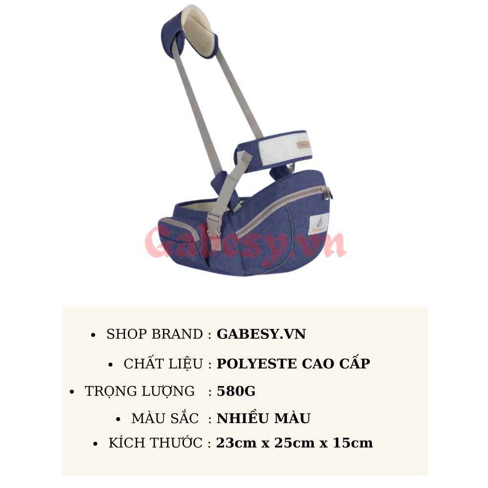 Địu Trẻ Em Ngồi 4 Tư Thế Cao Cấp GABESY GBS1 Cho Bé Từ 0 - 36 Tháng Tuổi - Địu Em B
