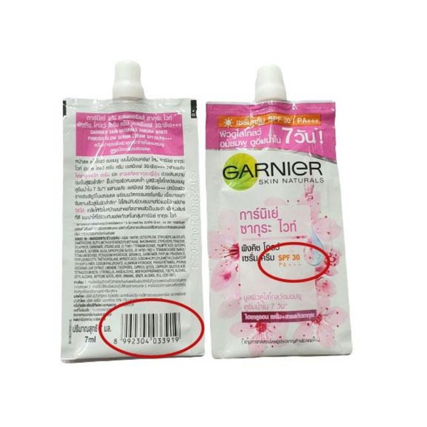 CHÍNH HÃNG(Kem) cải tiến dưỡng (Garnier Hồng) và Đỏ trắng da và (chống nắng) từ Thái