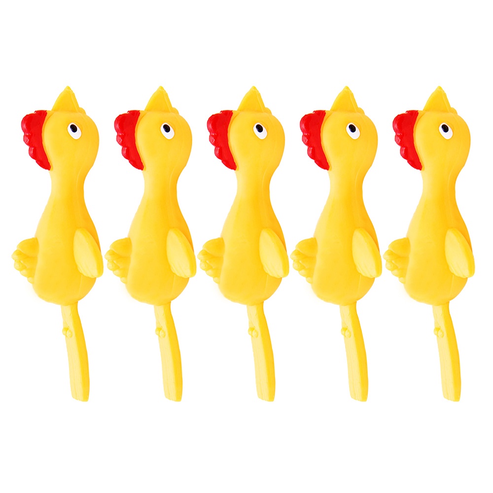 YIYU Set 1 5 đồ chơi hình chú gà ném màu vàng vui nhộn